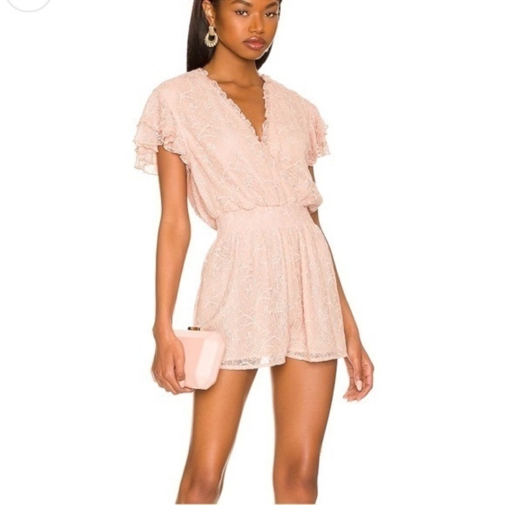 Tularosa Solange Blush Lace Romper